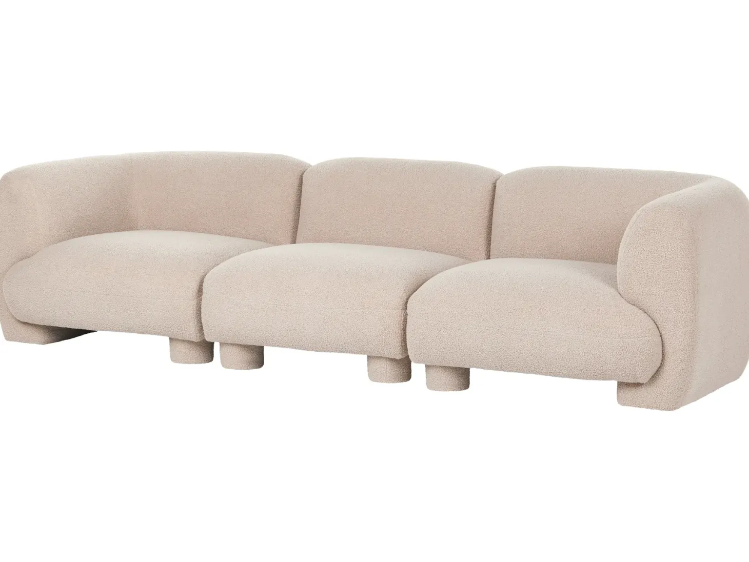 MJALBI 3 personers Modulsofa Beige Boucle