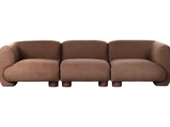 MJALBI 3 personers Modulsofa Brun Boucle