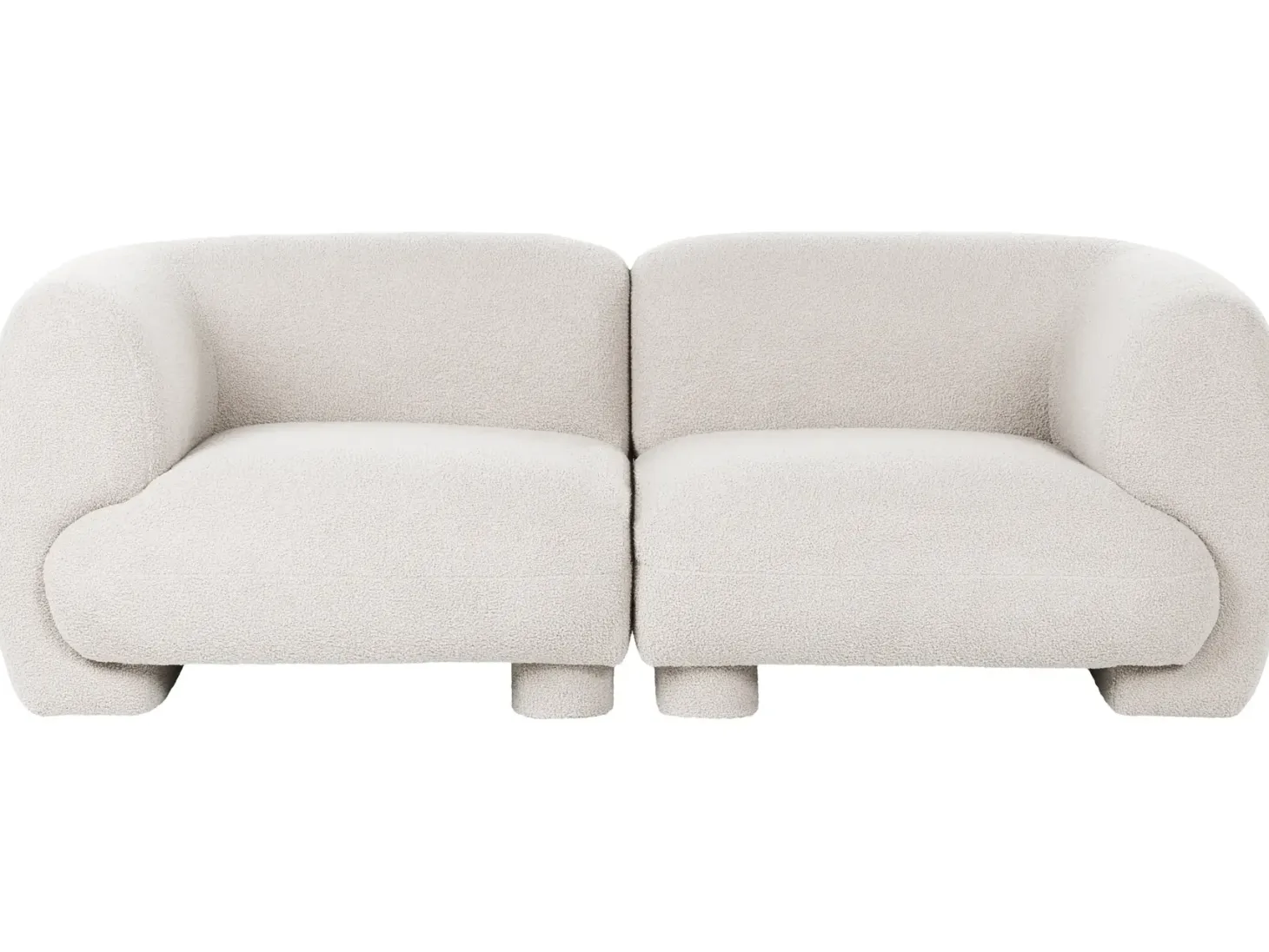 MJALBI 2 personers Modulsofa Cremehvid Boucle