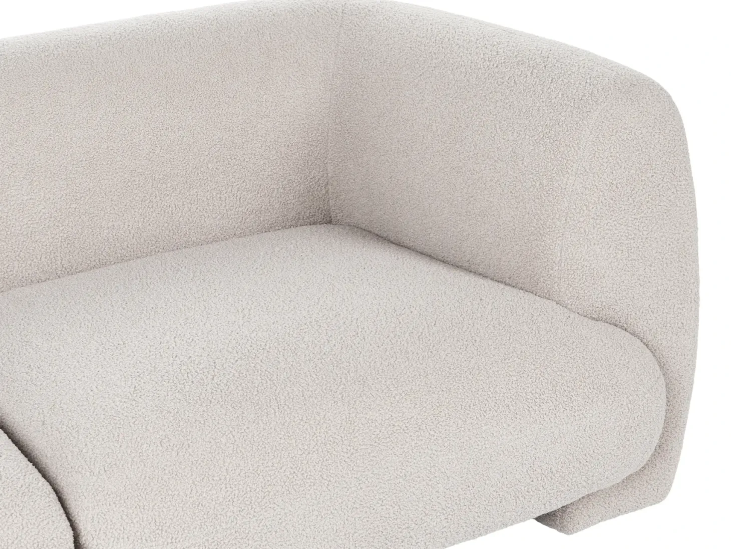 MJALBI 2 personers Modulsofa Cremehvid Boucle