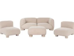 MJALBI 4 personers Modulsofasæt Beige Boucle