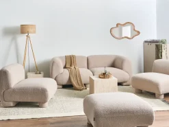 MJALBI 4 personers Modulsofasæt Beige Boucle