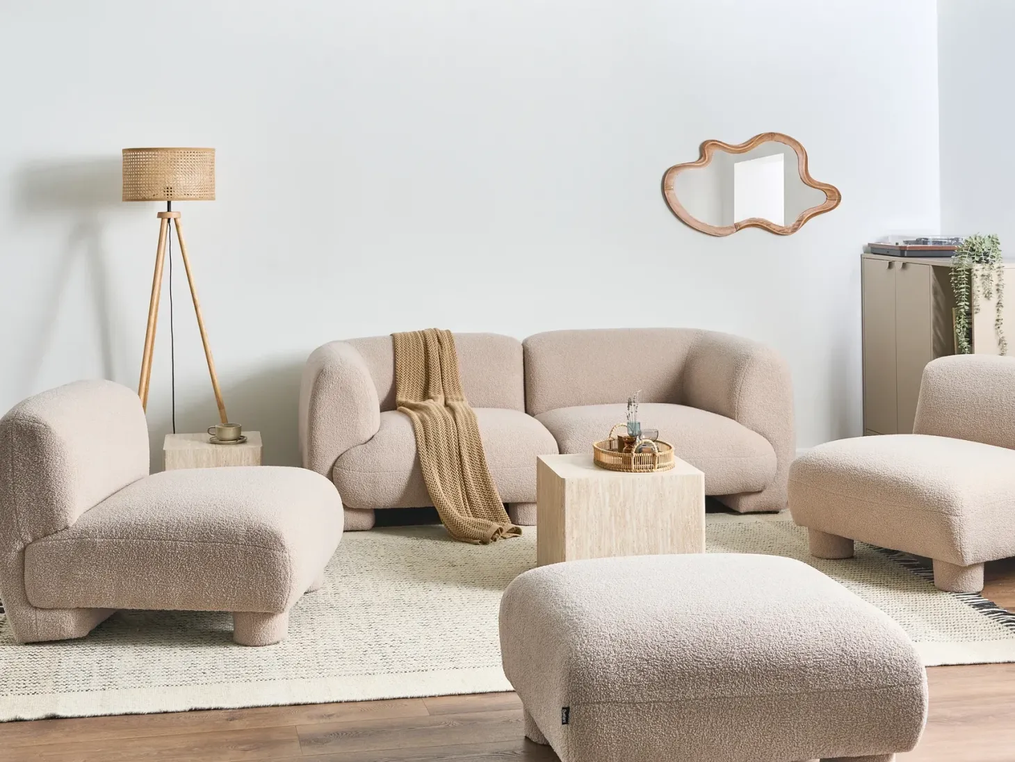 MJALBI Stol Modul Beige Boucle