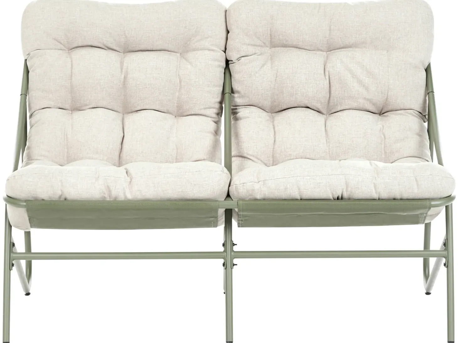 MOLVENO 4 personers Loungesæt med bord Beige/Grøn Metal