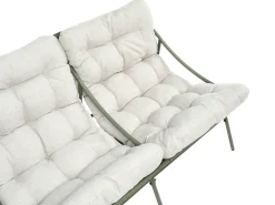 MOLVENO 4 personers Loungesæt med bord Beige/Grøn Metal
