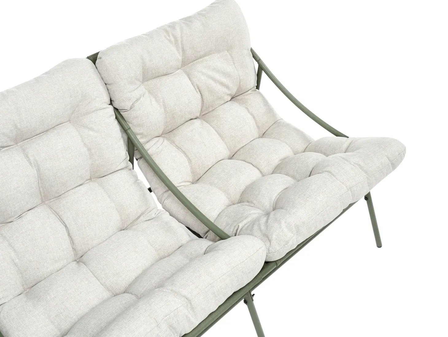 MOLVENO 4 personers Loungesæt med bord Beige/Grøn Metal