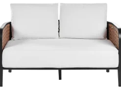 MONTEFALCO 4 personers Loungesæt med bord Hvid Metal