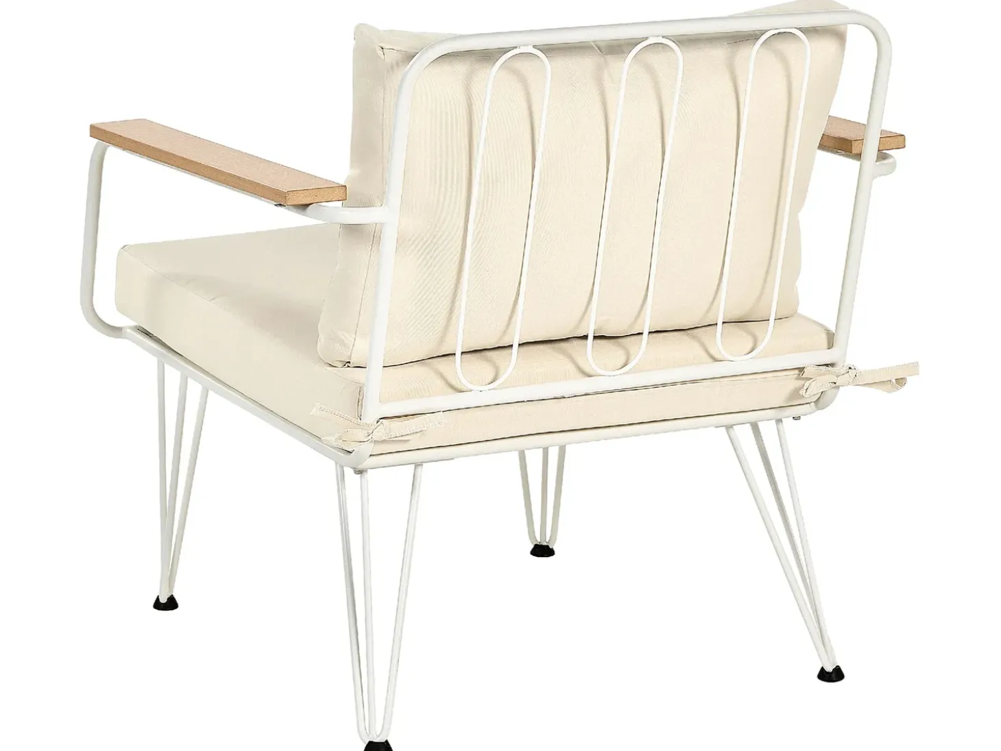 MONTESILVANO 4 personers Loungesæt med bord Lys Beige Metal