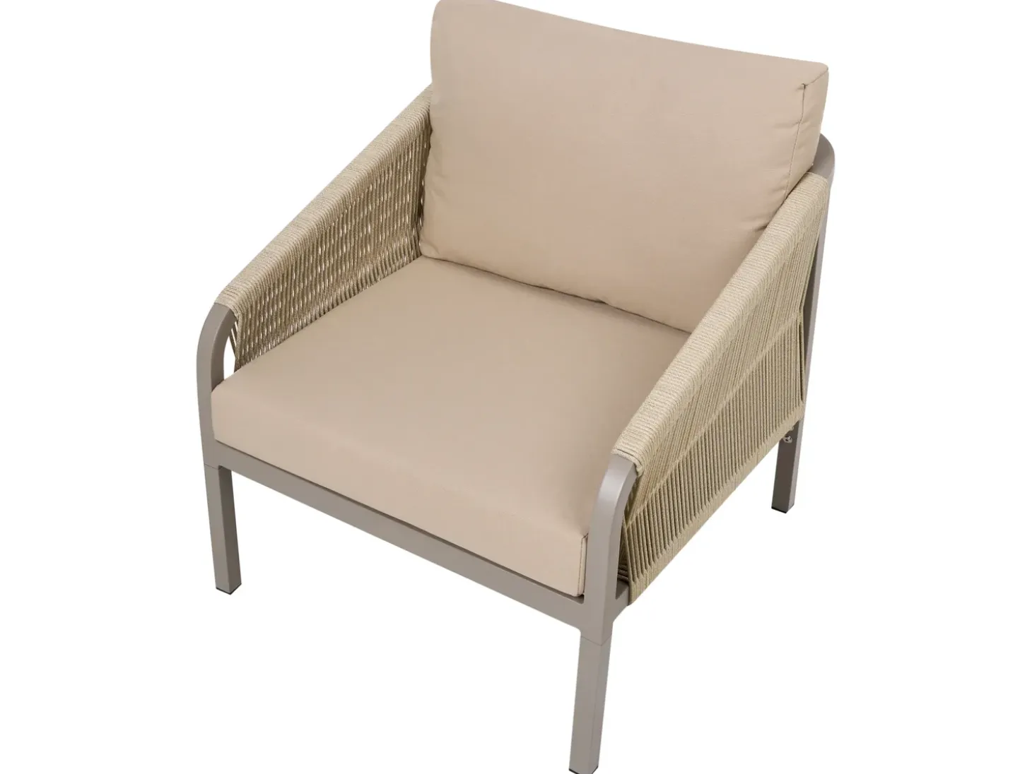 MURATO 5 personers Loungesæt med bord Beige Metal