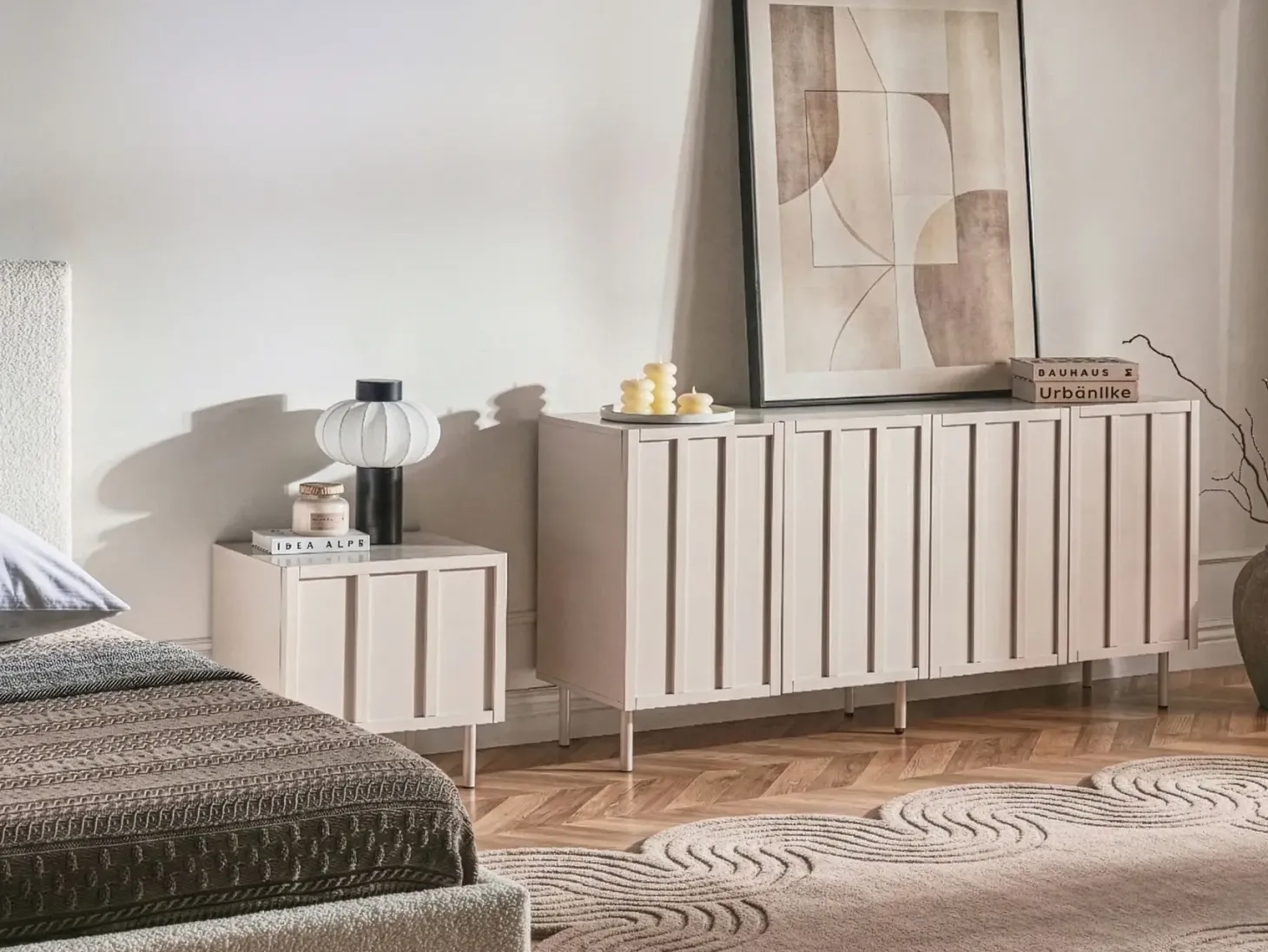 Natbord CLUNES Lys Beige