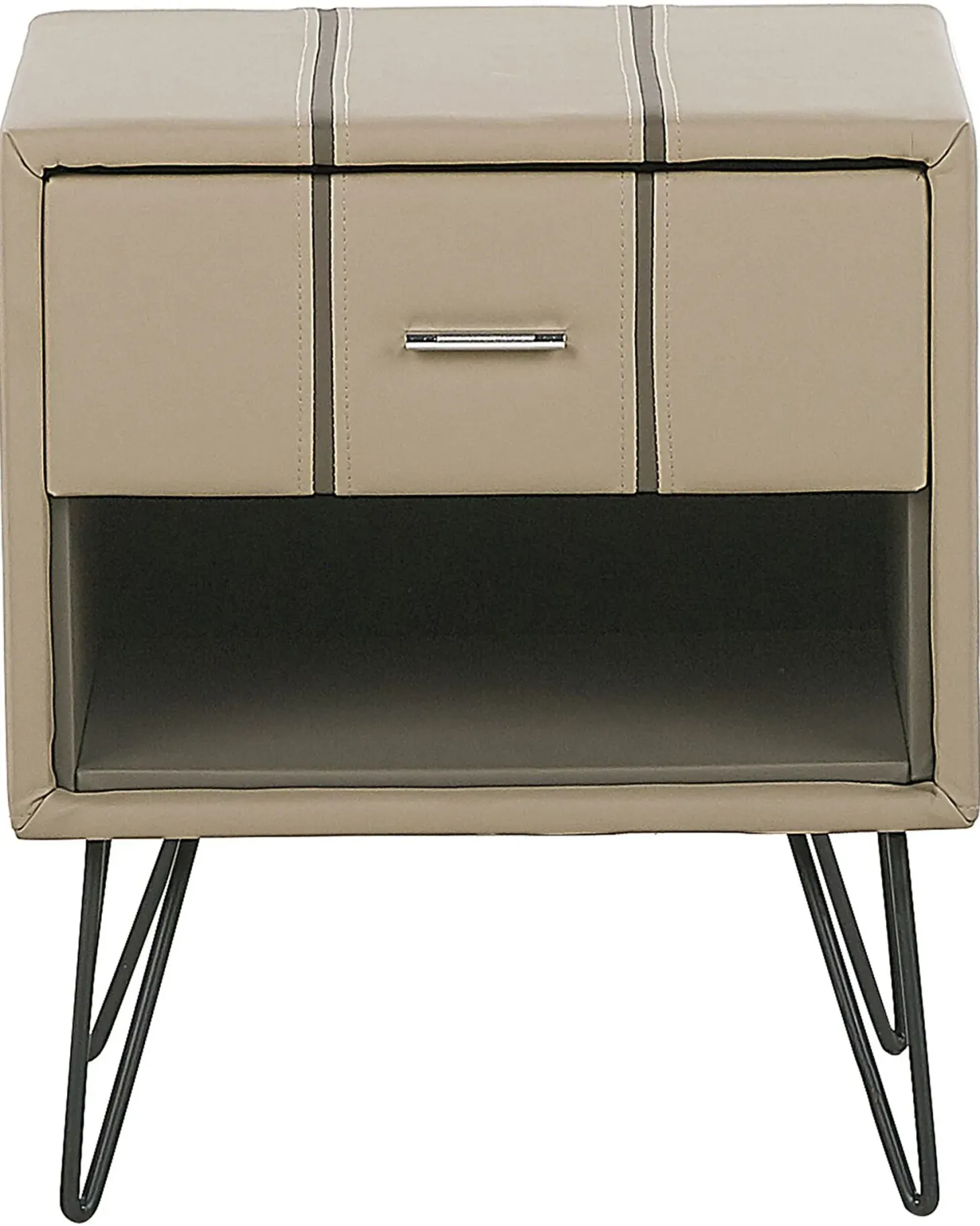 Natbord med 1 skuffe BETIN Kunstlæder Beige