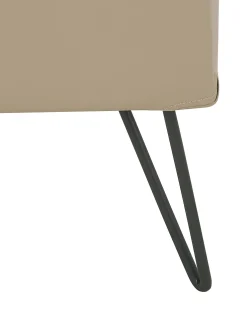 Natbord med 1 skuffe BETIN Kunstlæder Beige
