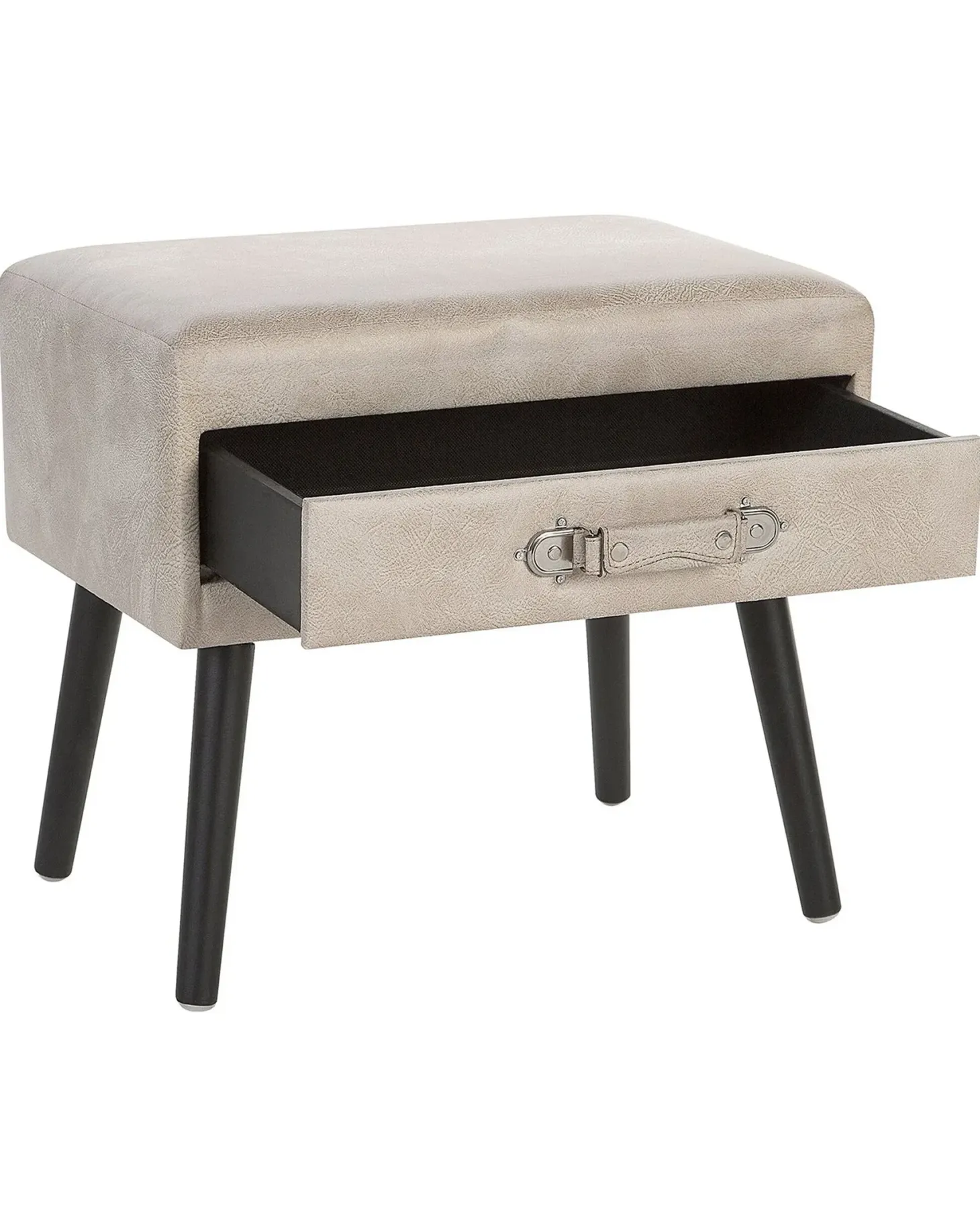 Natbord med 1 skuffe EUROSTAR Kunstlæder Beige