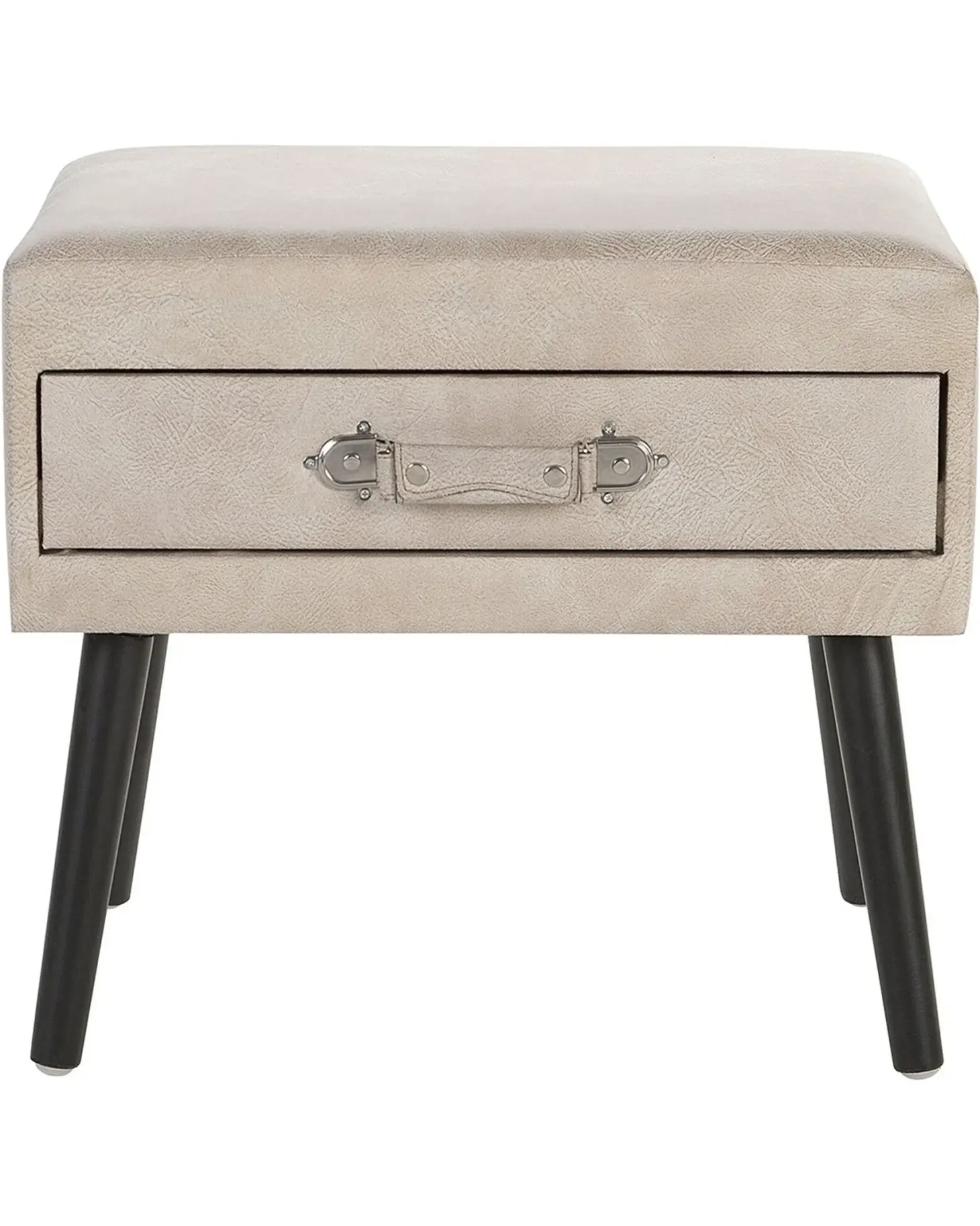 Natbord med 1 skuffe EUROSTAR Kunstlæder Beige