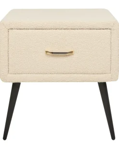 Natbord med 1 skuffe FLAYAT Boucle Beige