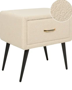 Natbord med 1 skuffe FLAYAT Boucle Beige