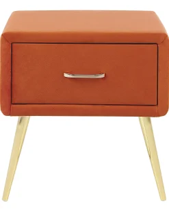 Natbord med 1 skuffe FLAYAT Velour Orange