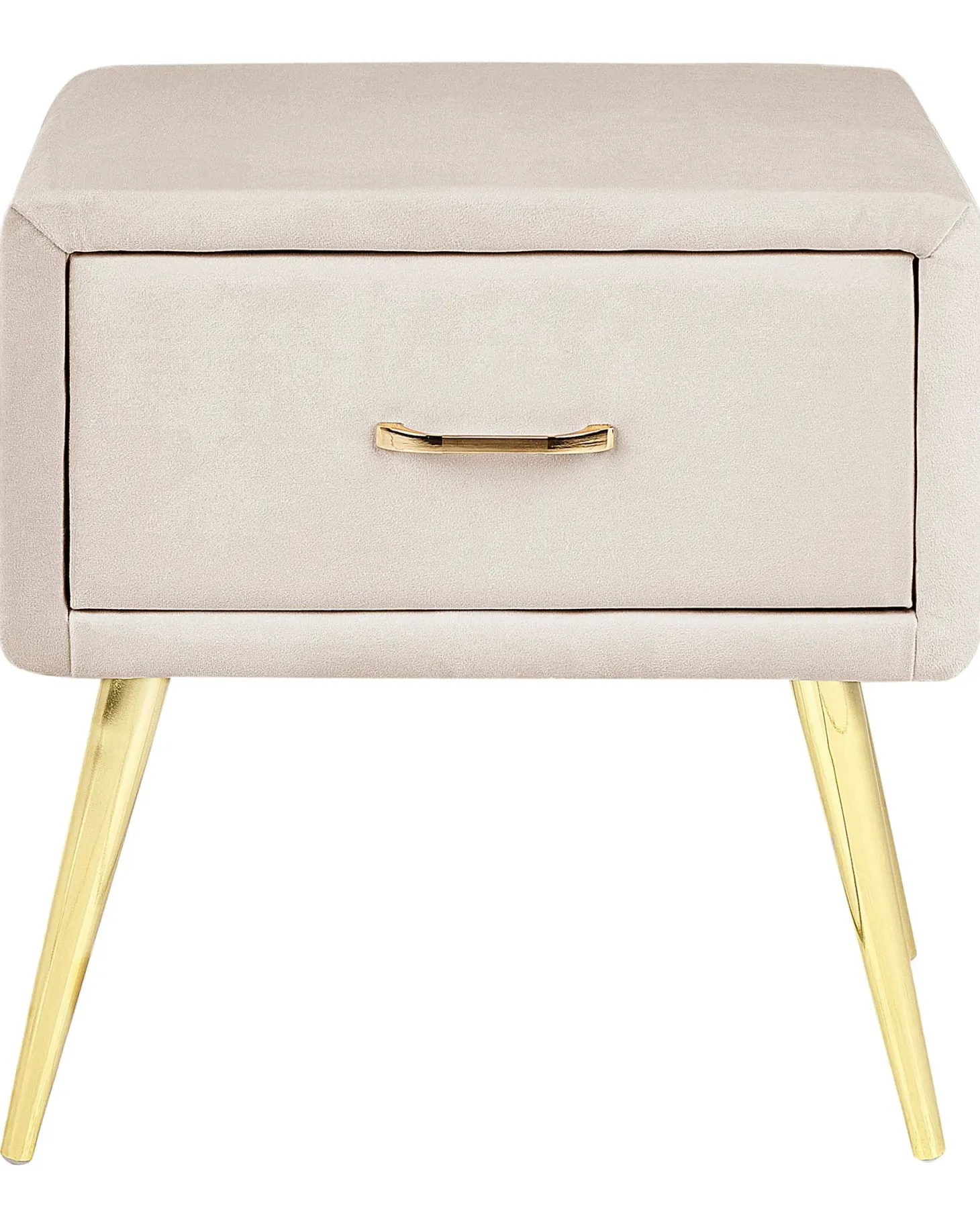 Natbord med 1 skuffe FLAYAT Velour Lys Beige