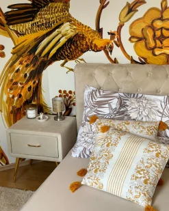 Natbord med 1 skuffe FLAYAT Velour Lys Beige