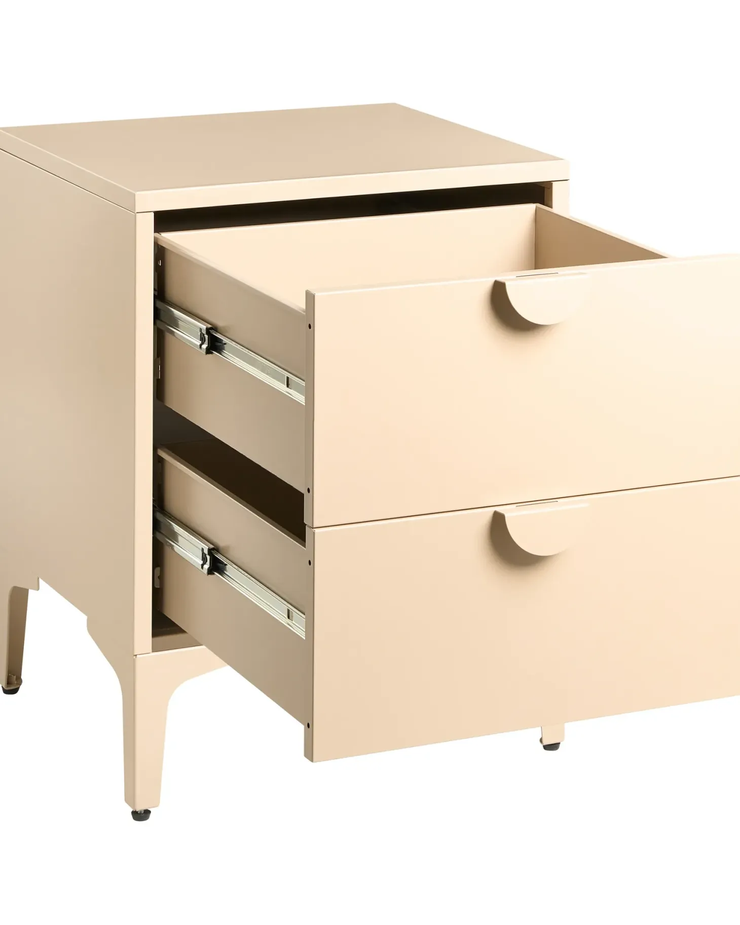 Natbord med 2 skuffer ARDURA Metal Beige