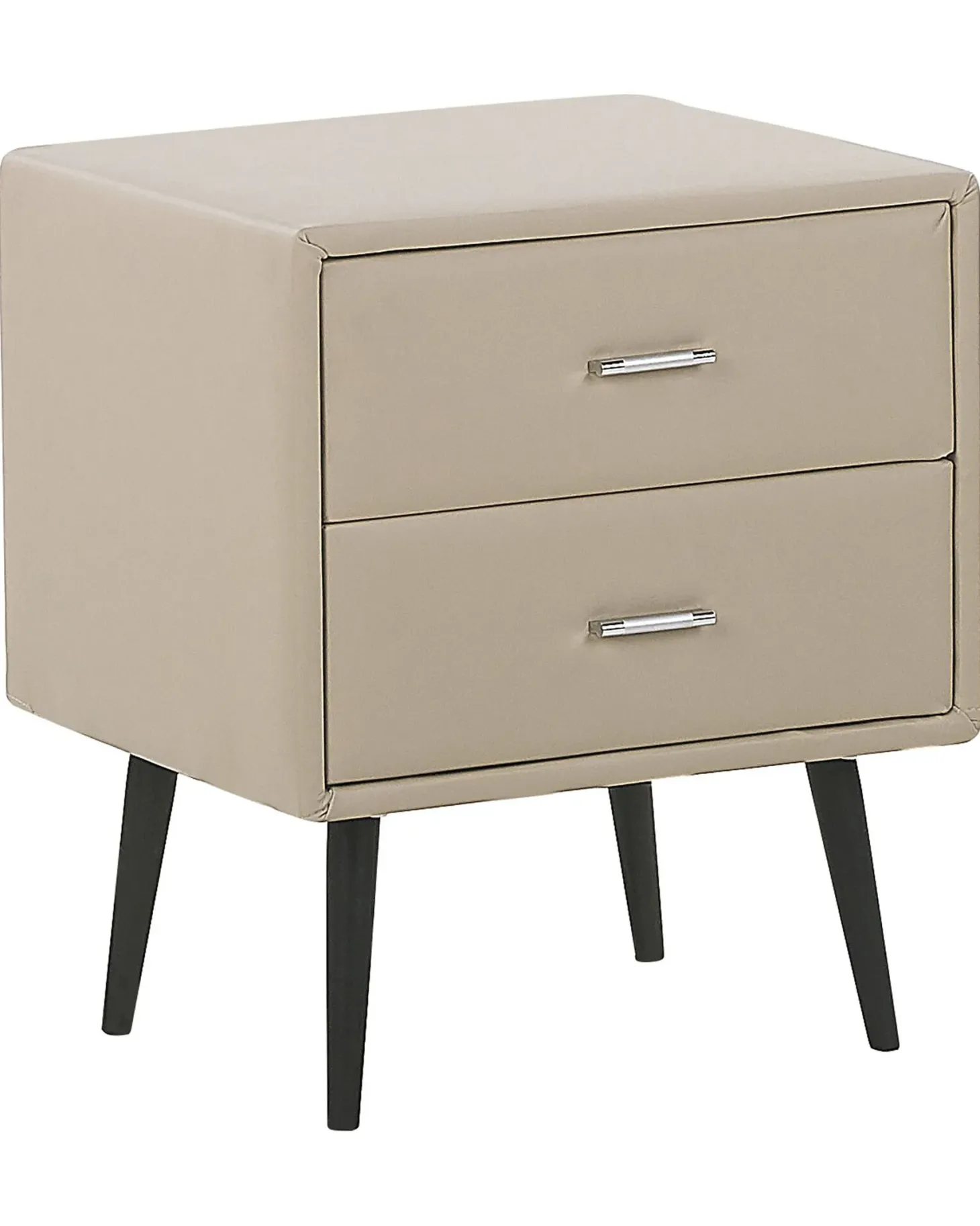 Natbord med 2 skuffer ESSONNE Kunstlæder Beige