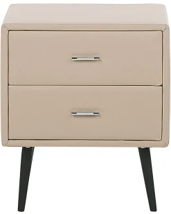 Natbord med 2 skuffer ESSONNE Kunstlæder Beige