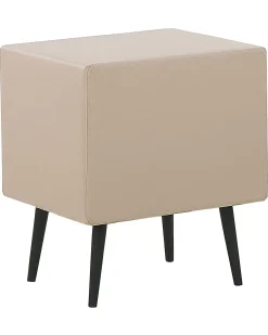 Natbord med 2 skuffer ESSONNE Kunstlæder Beige