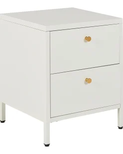 Natbord med 2 skuffer KYLEA Metal Hvid