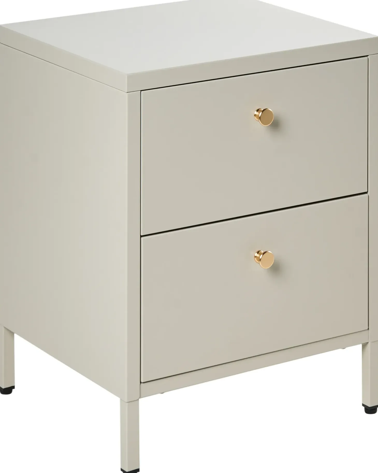 Natbord med 2 skuffer KYLEA Metal Lys Beige