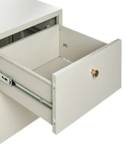 Natbord med 2 skuffer KYLEA Metal Lys Beige