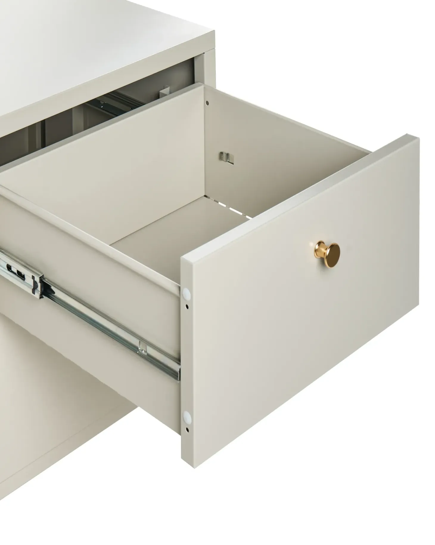 Natbord med 2 skuffer KYLEA Metal Lys Beige