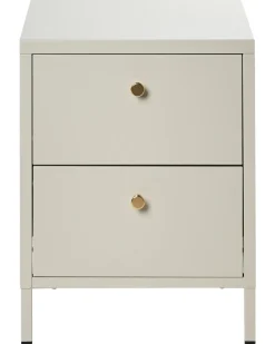 Natbord med 2 skuffer KYLEA Metal Lys Beige