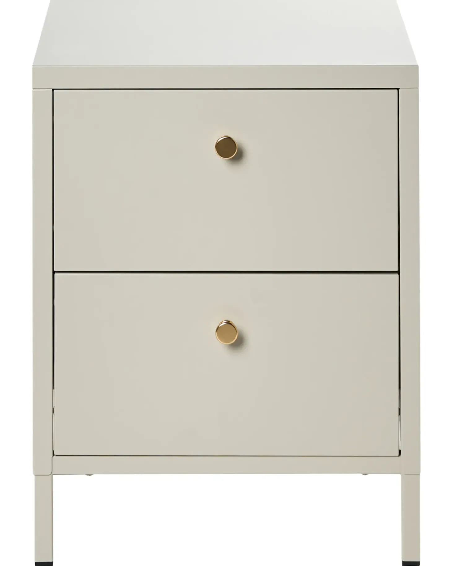 Natbord med 2 skuffer KYLEA Metal Lys Beige