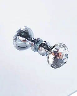 Natbord med 2 skuffer NESLE Glas Spejlet sølv