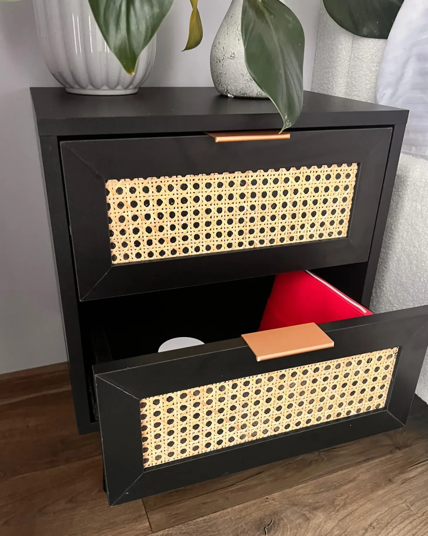 Natbord med 2 skuffer OPOCO Sort