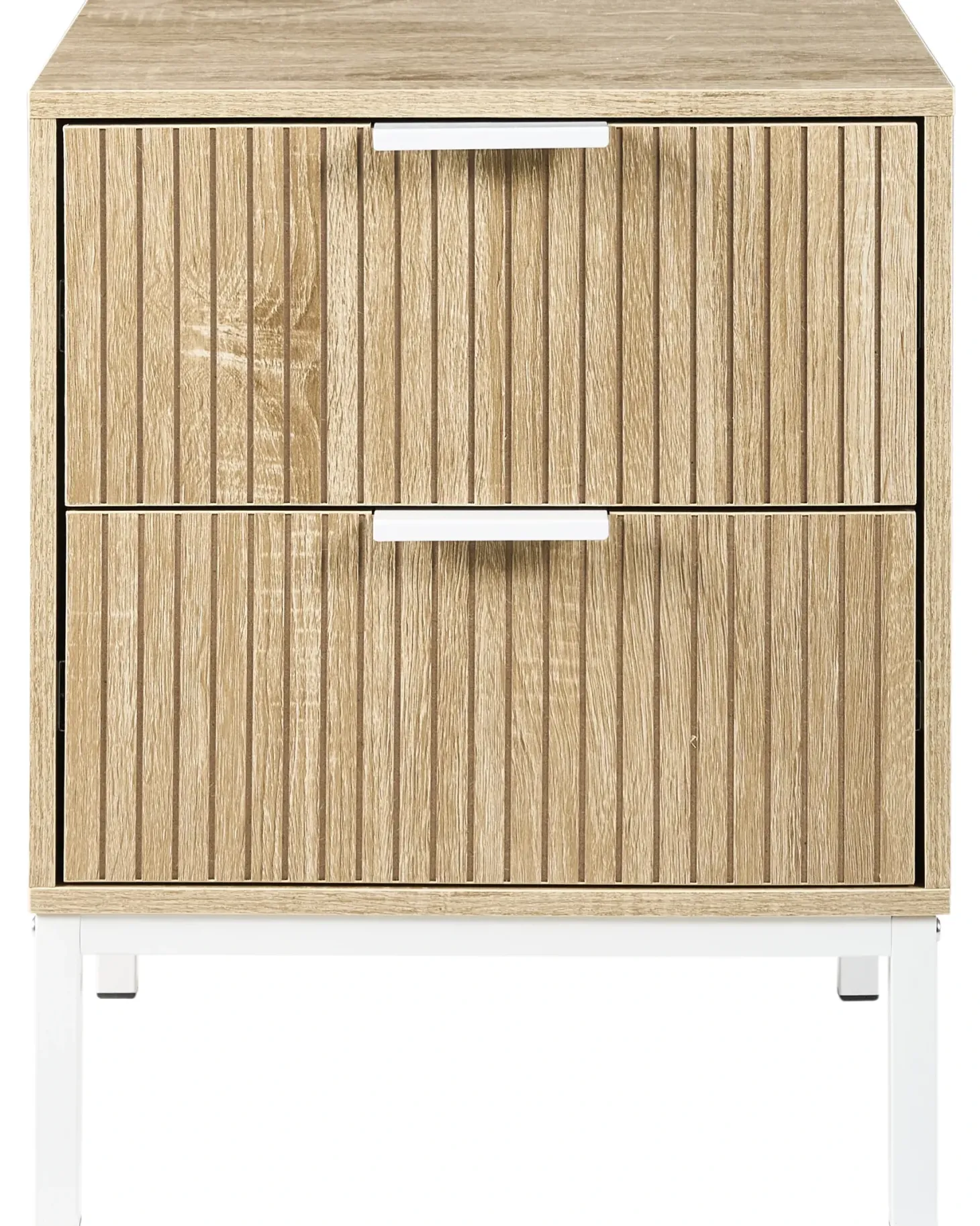 Natbord med 2 skuffer ROYALLA Lysebrun