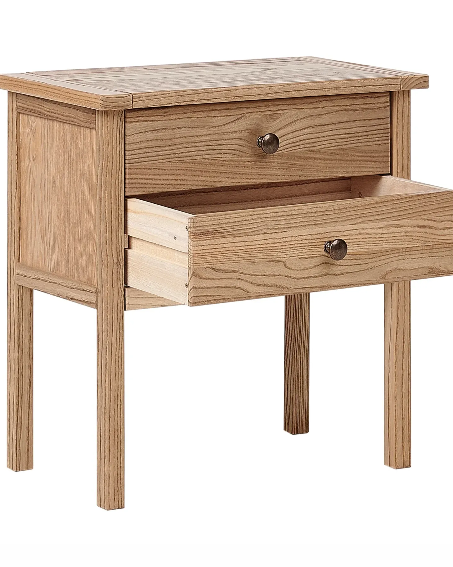 Natbord med 2 skuffer SALTON Sassafras træ Brun