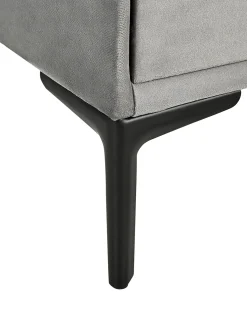 Natbord med 2 skuffer SEZANNE Velour Lysegrå