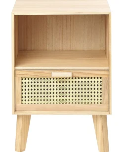 Natbord med 1 skuffe SENEY Paulownia træ Lysebrun