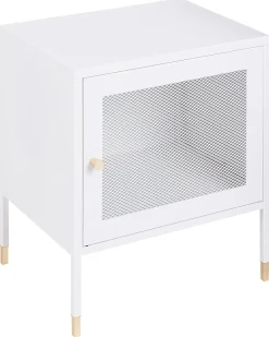 Natbord OSSETT Metal Hvid