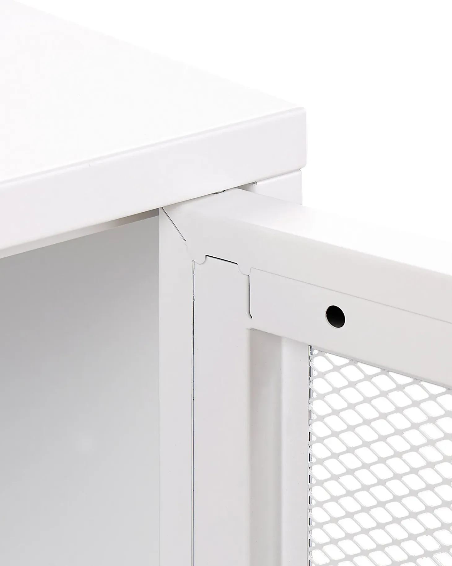 Natbord OSSETT Metal Hvid