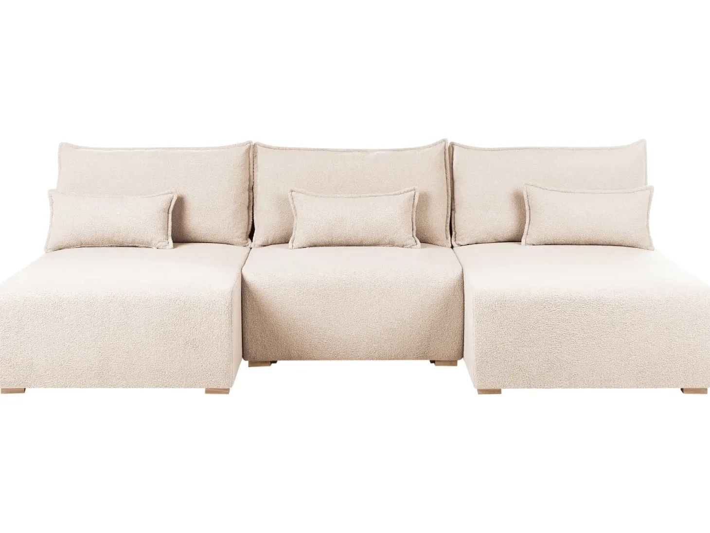 NERBO U-formet modulsofa Beige Boucle