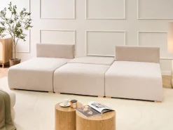 NERBO U-formet modulsofa Beige Boucle