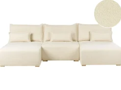 NERBO U-formet modulsofa Cremehvid Boucle