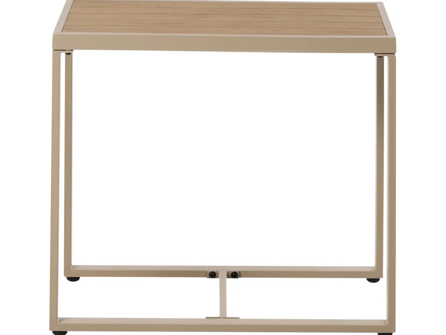 NOCI 2 personers Loungesæt med bord og fodskammel Beige Metal