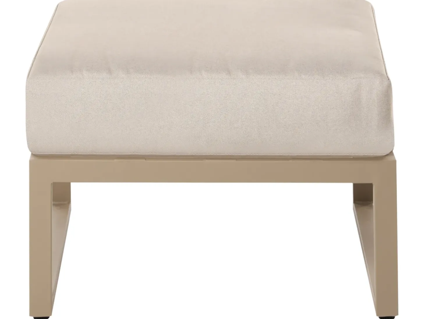 NOCI 2 personers Loungesæt med bord og fodskammel Beige Metal