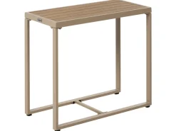 NOCI 2 personers Loungesæt med bord og fodskammel Beige Metal