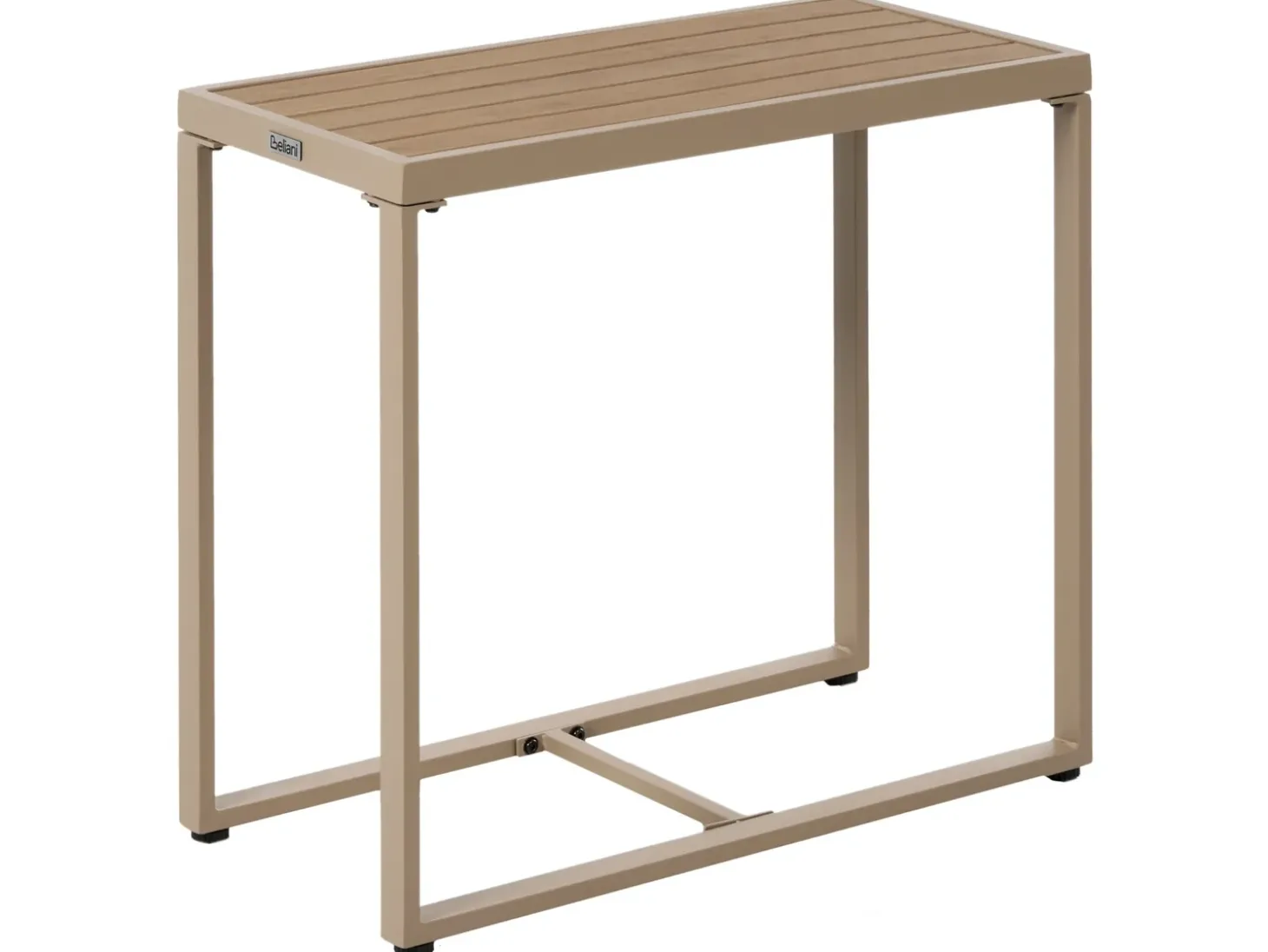 NOCI 2 personers Loungesæt med bord og fodskammel Beige Metal