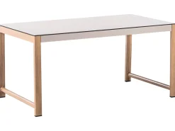 NOLA 5 personers Loungesæt med bord og fodskammel Lys Beige Metal