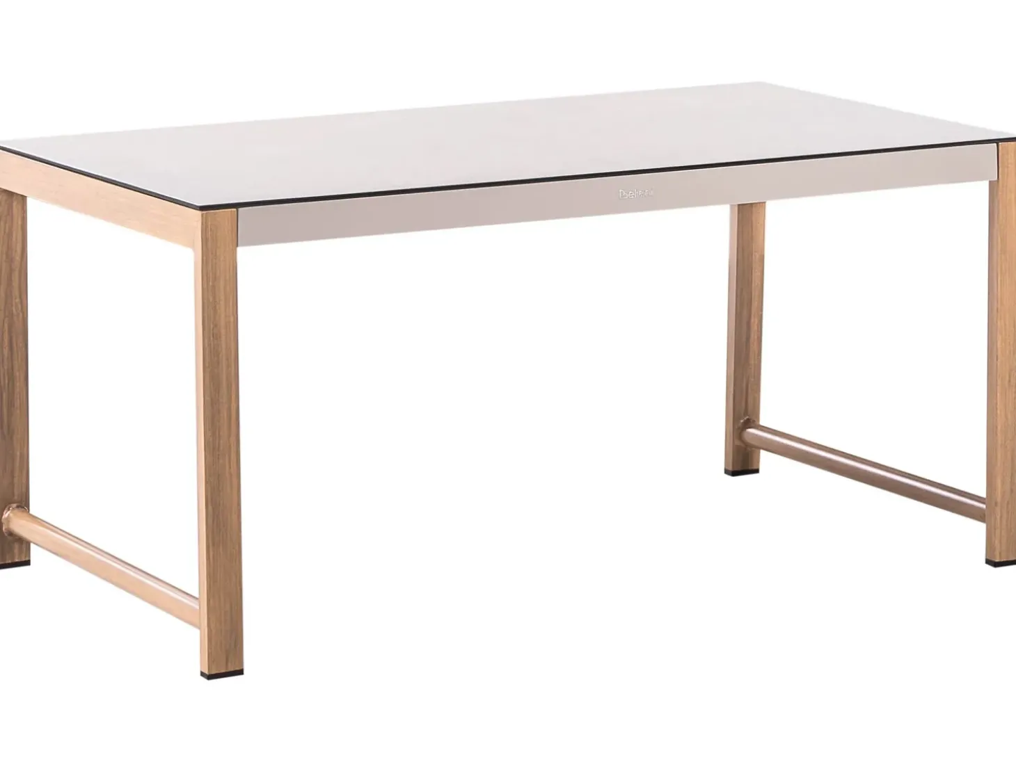 NOLA 5 personers Loungesæt med bord og fodskammel Lys Beige Metal